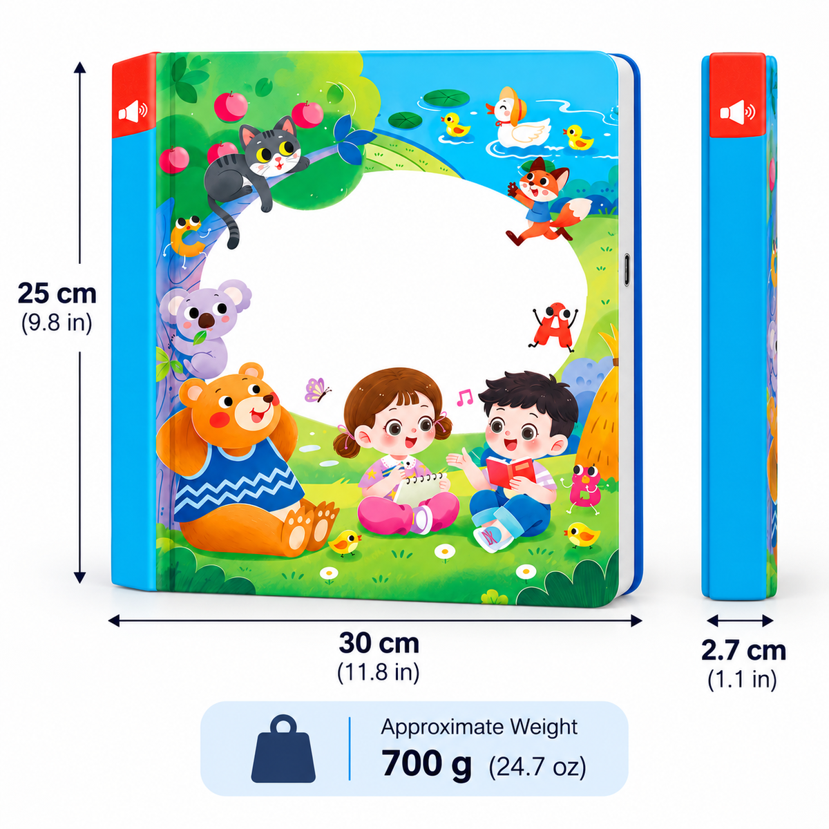 Rechargeable Animal Interactive Learning Book for Ages 0–6