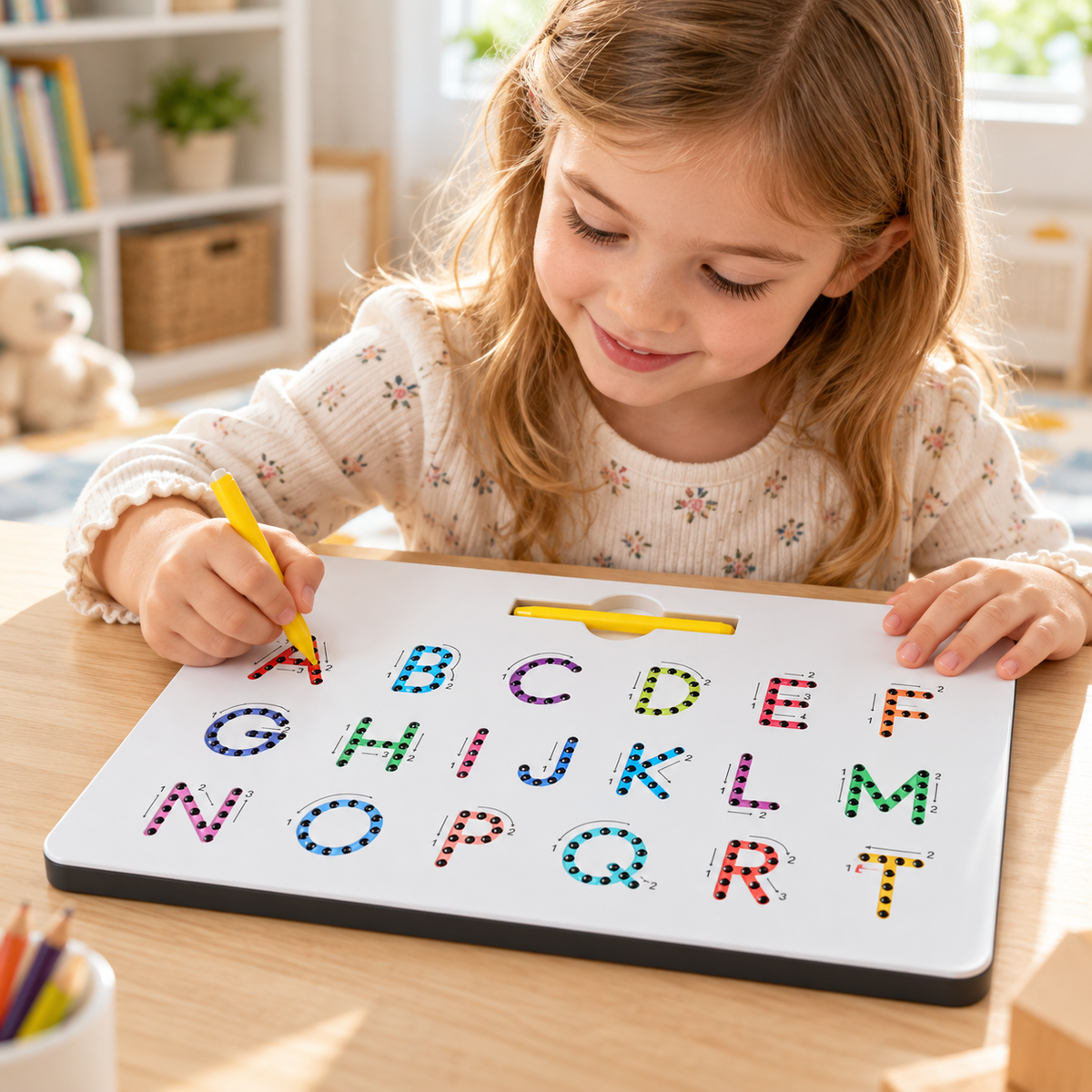 Double-Sided Letter, Number & Shape Practice Board