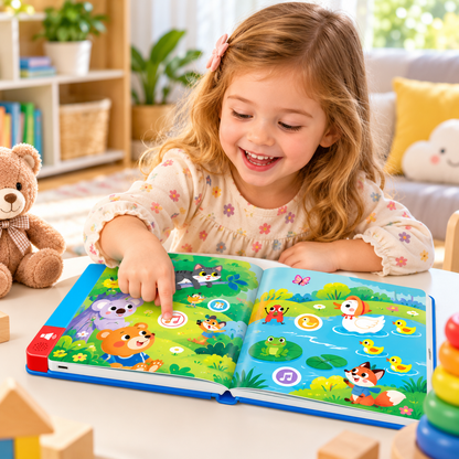Rechargeable Animal Interactive Learning Book for Ages 0–6