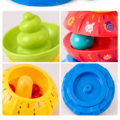 Five-Layer Rainbow Rattle Stacking Tower